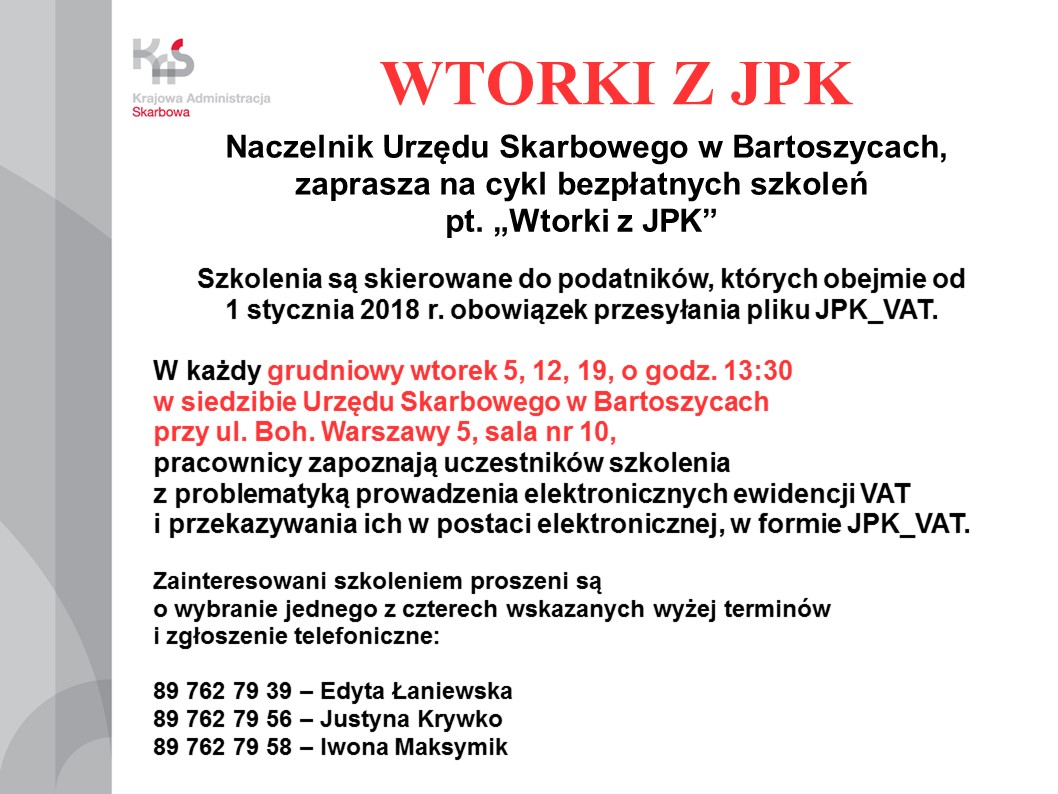 wtorki z JPK